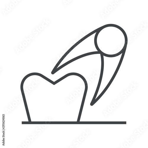 Line icon tooth extraction