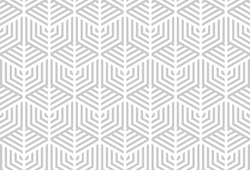 Fototapete Schwarz-weiße geometrische Muster Abstrakte Streifen Linien Gitter Grau  © ELENA