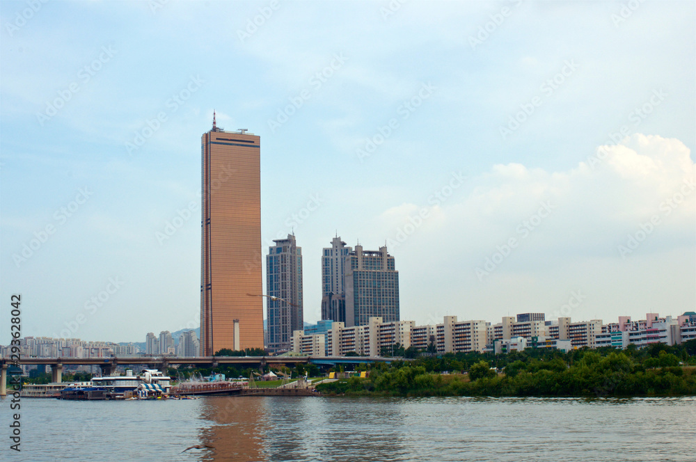 View to 63 building from the Hang river