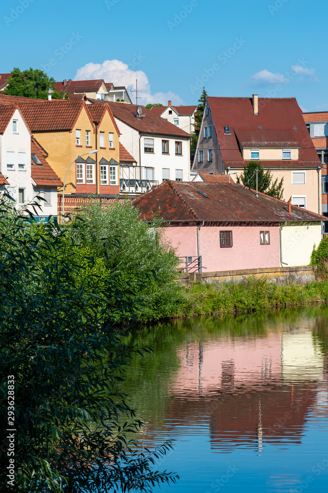 old houses on the river