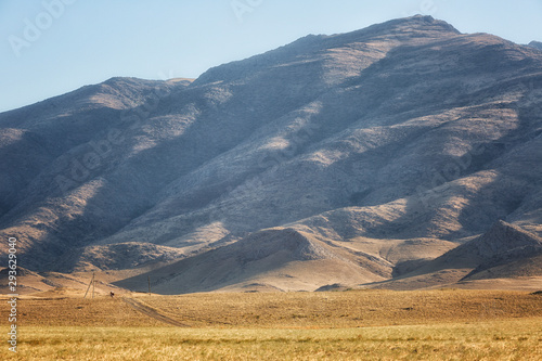 Mountain range at sunset, Uzbekistan