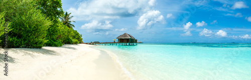 Fotografia Beautiful sandy beach, Maldives island