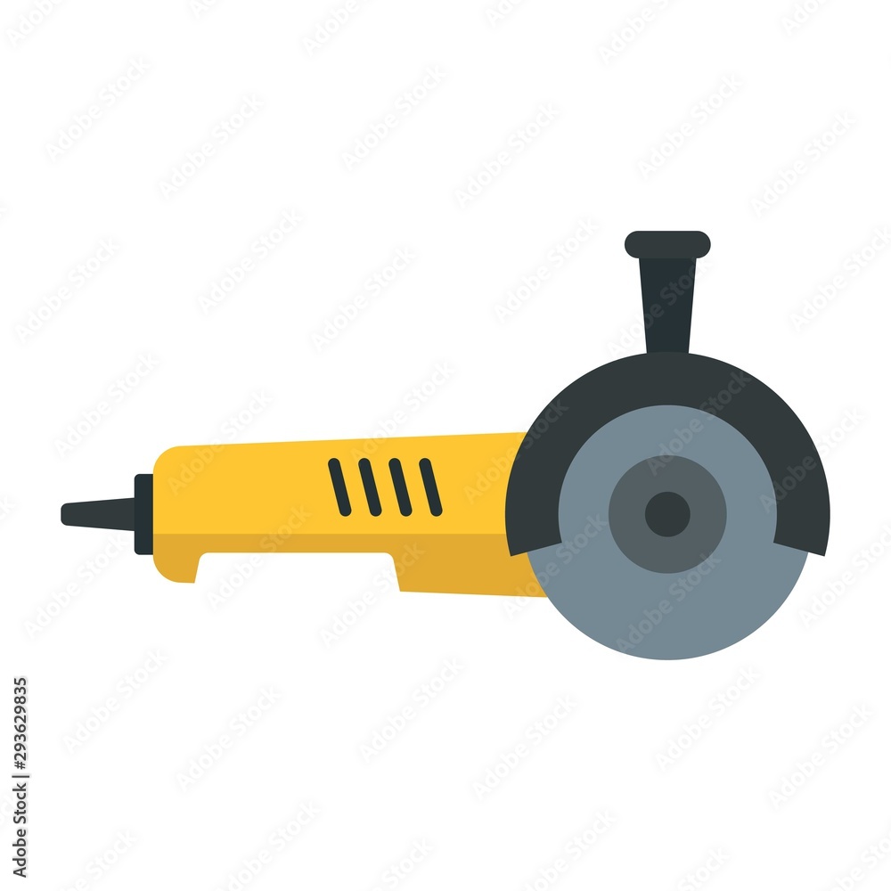 Angle grinder icon. Flat illustration of angle grinder vector icon for web design Angle grinder icon. Flat illustration of angle grinder vector icon for web design