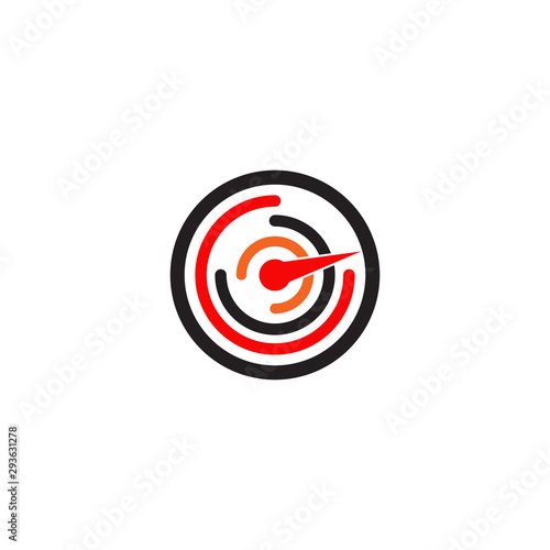 Speedometer logo icon design vector template