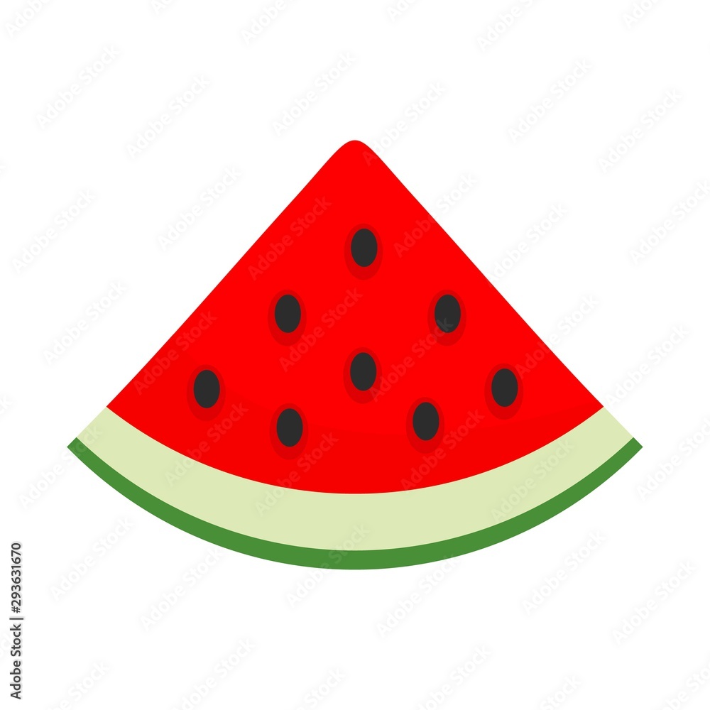 Slice of watermelon icon. Flat illustration of slice of watermelon vector icon for web design Slice of watermelon icon. Flat illustration of slice of watermelon vector icon for web design