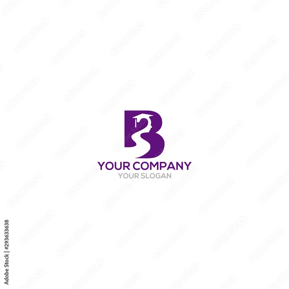 B Graduation Logo Design Vector B Graduation Logo Design Vector