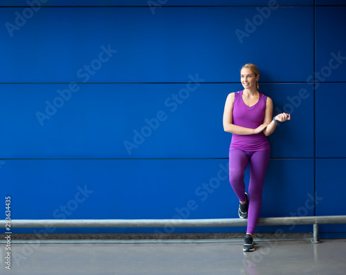 portrait of cheerful women with sportswear