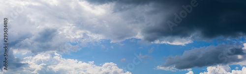 panoramic blue sky and cloud in summertime beautiful background © pramot48