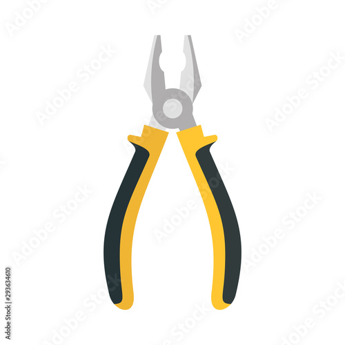 Pliers tool icon. Flat illustration of pliers tool vector icon for web design photo