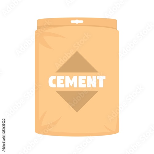 Cement bag icon. Flat illustration of cement bag vector icon for web design