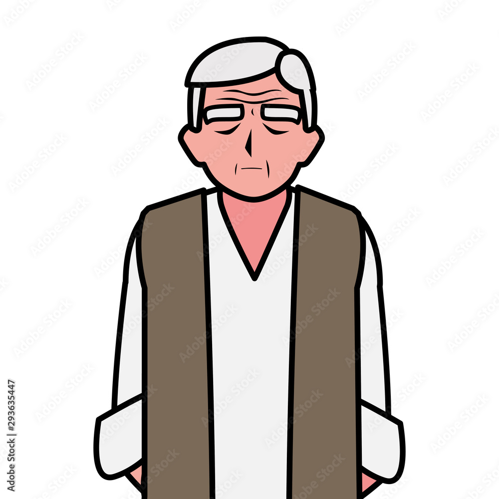 Grandfather cartoon vector design icon Grandfather cartoon vector design icon