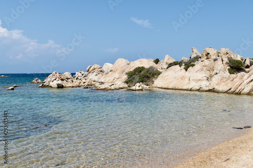 Quadro su tela Idyllic beach in The Baja Sardinia, Sardinia Island, Italy