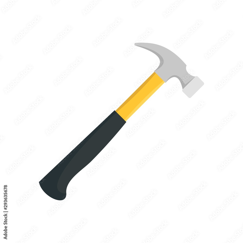 House hammer icon. Flat illustration of house hammer vector icon for web design House hammer icon. Flat illustration of house hammer vector icon for web design