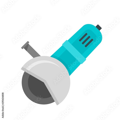 Work angle grinder icon. Flat illustration of work angle grinder vector icon for web design