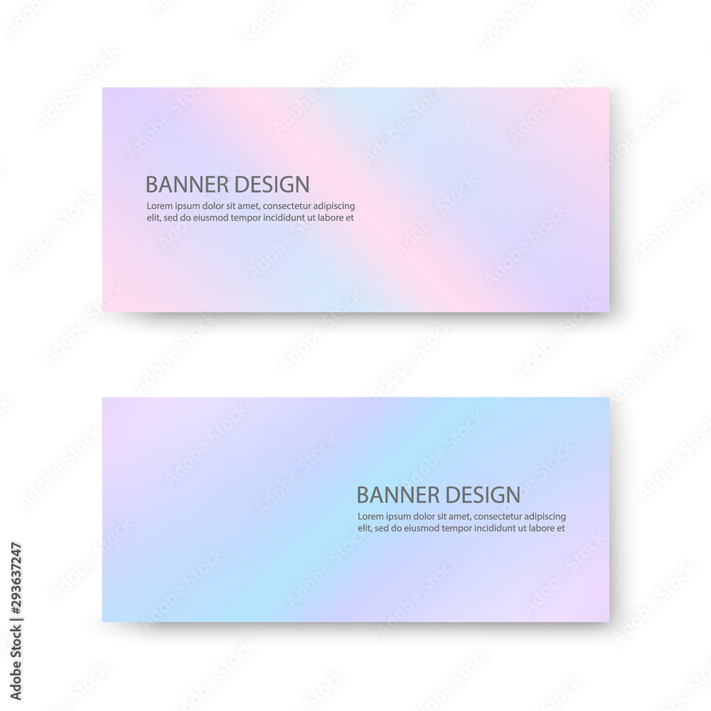 Web banner design background with pastel colors