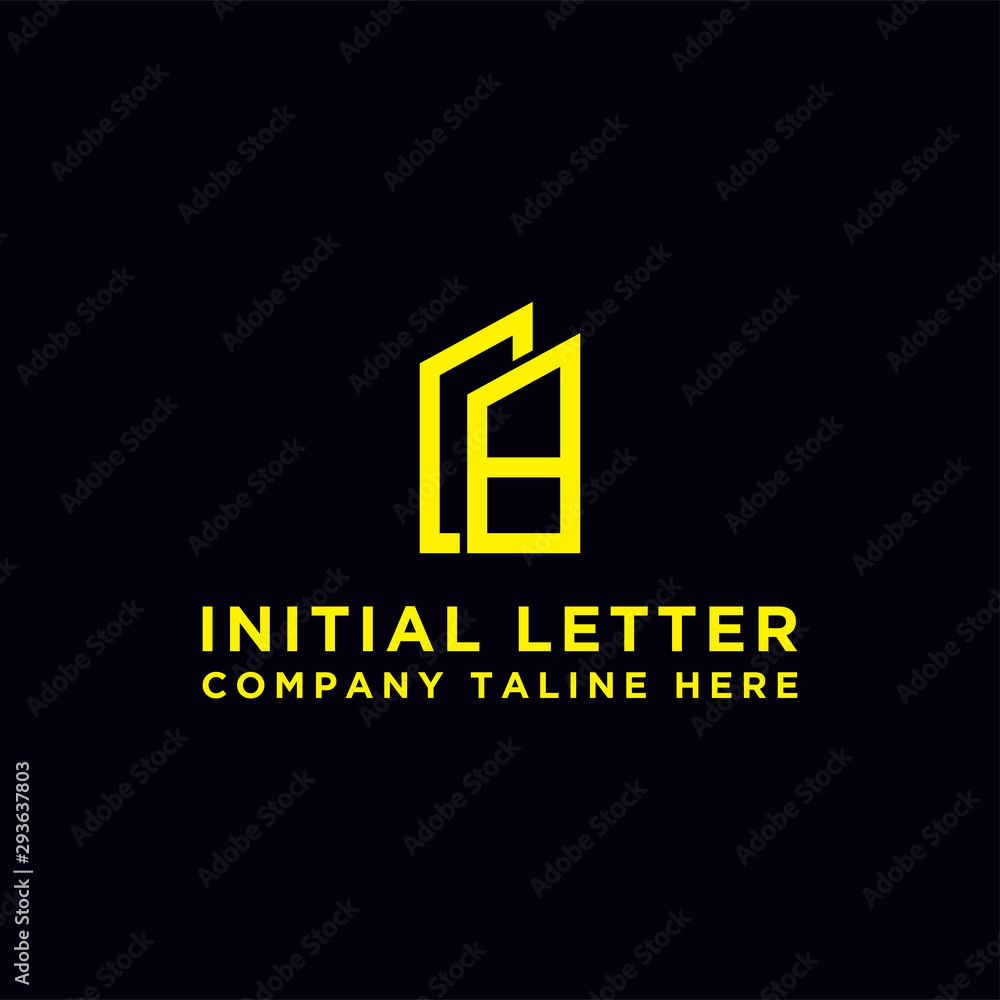 Initial concept of CB logo with building template vector for construction. Initial concept of CB logo with building template vector for construction.