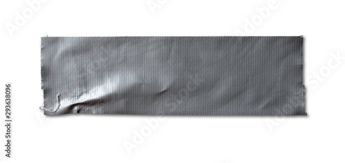 Gray tapes isolated on white background,Torn horizontal and different size gray sticky tape
