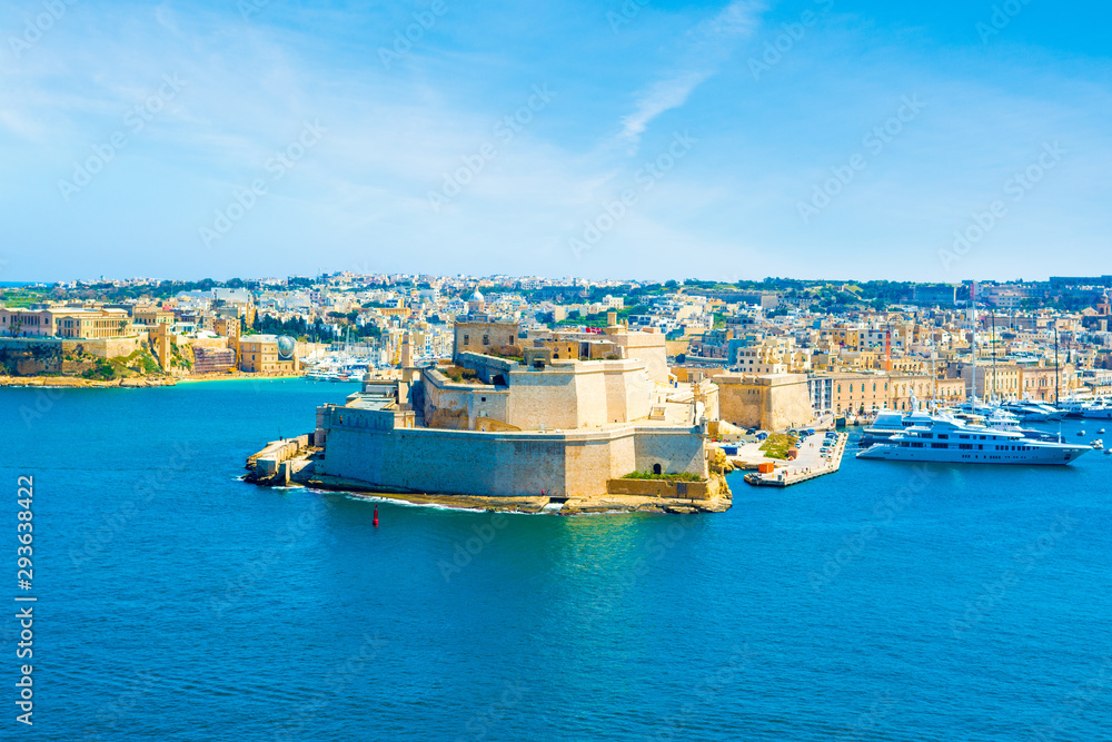 Landscape with old Fort Saint Michael in Senglea