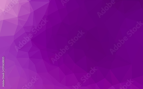 Light Purple vector abstract polygonal texture. Shining illustration, which consist of triangles. Template for a cell phone background.