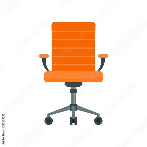 Wheel chair desk icon. Flat illustration of wheel chair desk vector icon for web design