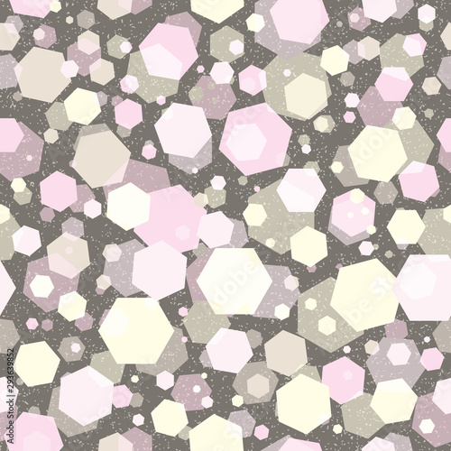 Abstract seamless pattern illustration of hexagons