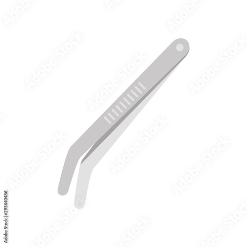 Tweezers icon. Flat illustration of tweezers vector icon for web design