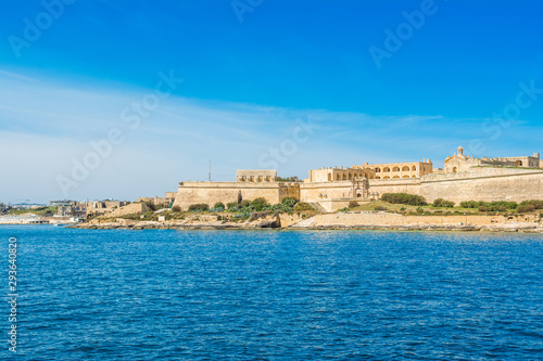 Fototapeta Naklejka Na Ścianę i Meble -  Landscape of old Fort Manoel