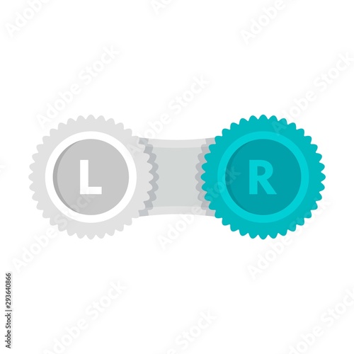 Contact lens case icon. Flat illustration of contact lens case vector icon for web design