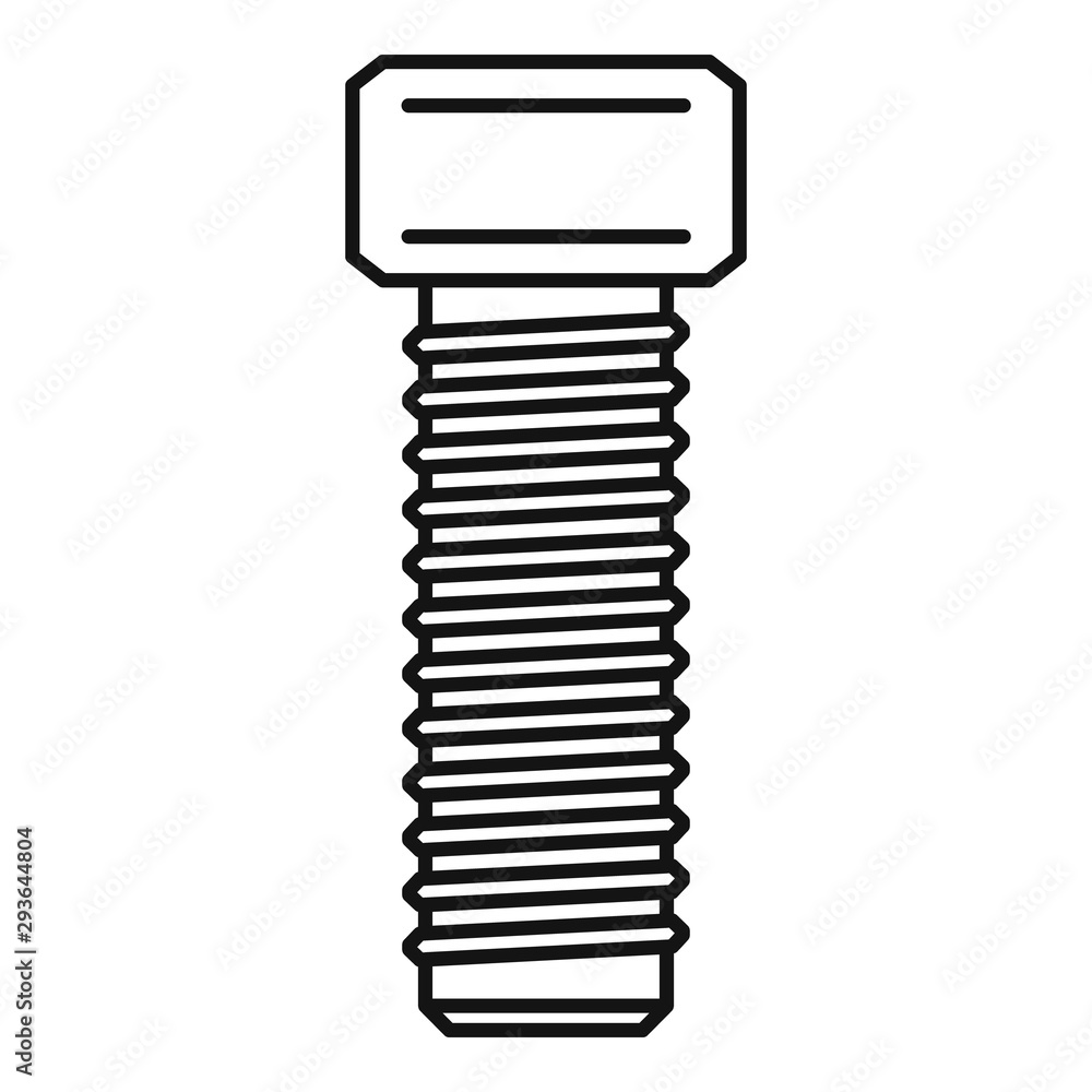 Bronze screw-bolt icon. Outline bronze screw-bolt vector icon for web  design isolated on white background Stock Vector | Adobe Stock