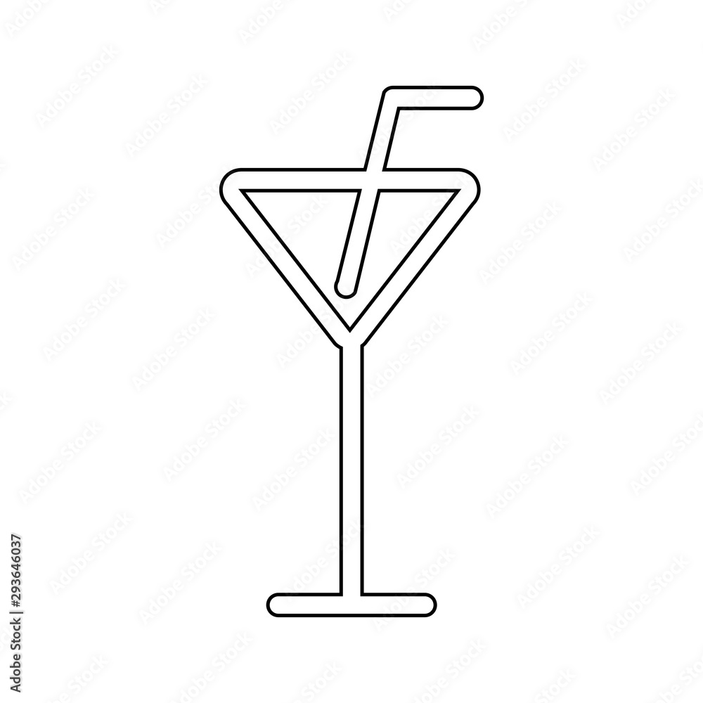 Cocktail icon. Cold drink symbol. Cocktail icon. Cold drink symbol.