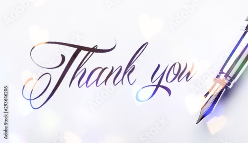 Фотография Iridium Point Fountain Pen and Inscription Thank You