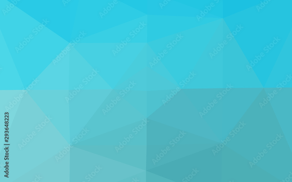 Fototapeta premium Light BLUE vector abstract mosaic pattern. Triangular geometric sample with gradient. The best triangular design for your business.