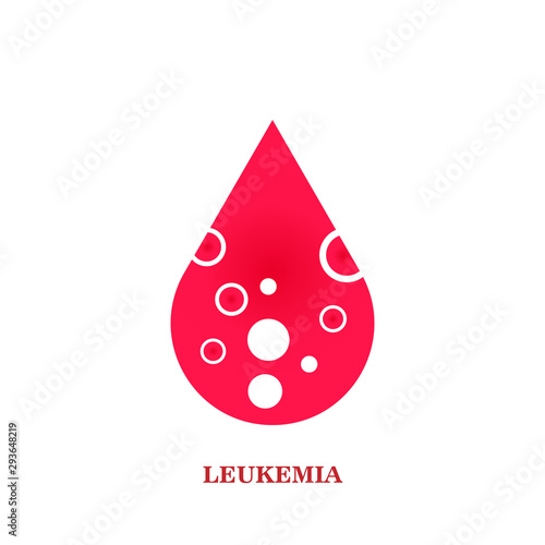 Leukemia icon. Blood cancer symbol