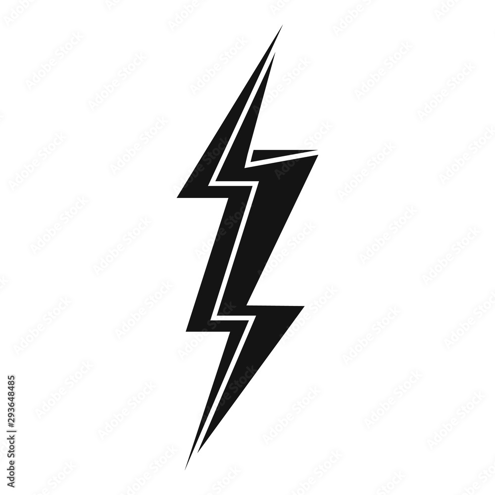 Storm lightning bolt icon. Simple illustration of storm lightning bolt vector icon for web design isolated on white background Storm lightning bolt icon. Simple illustration of storm lightning bolt vector icon for web design isolated on white background