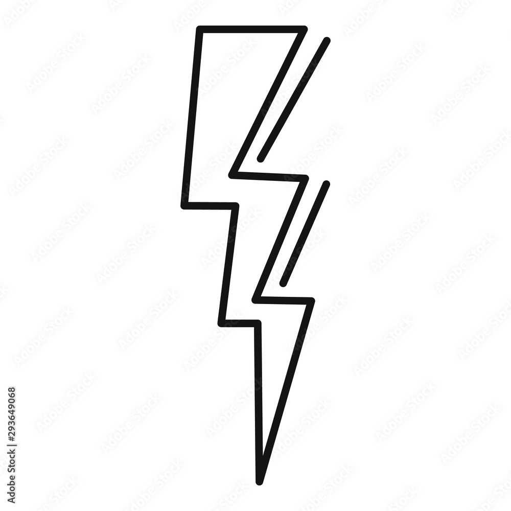 Power lightning bolt icon. Outline power lightning bolt vector icon for web design isolated on white background Power lightning bolt icon. Outline power lightning bolt vector icon for web design isolated on white background