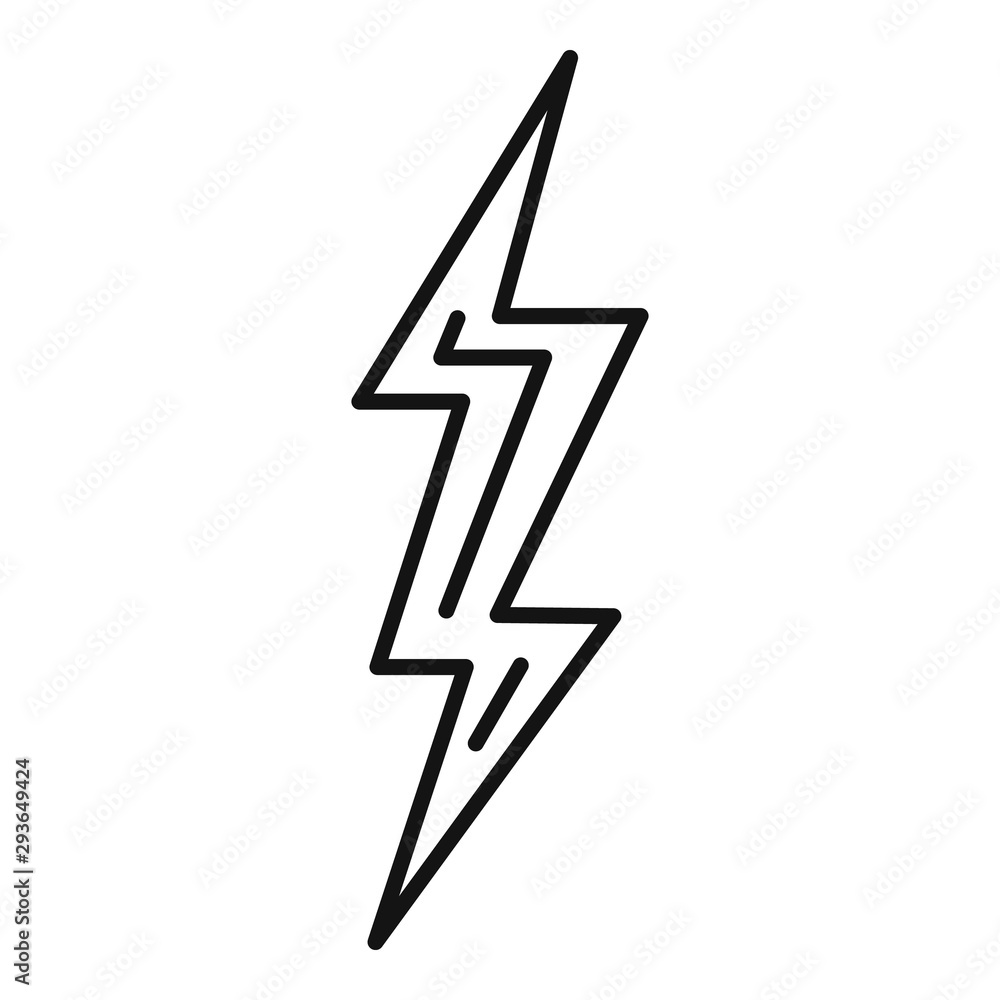 Storm lightning bolt icon. Outline storm lightning bolt vector icon for web design isolated on white background Storm lightning bolt icon. Outline storm lightning bolt vector icon for web design isolated on white background
