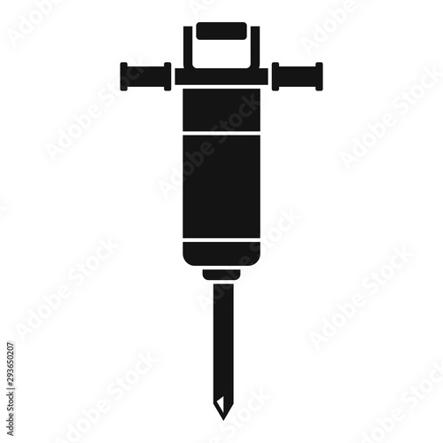 Coal hand drill machine icon. Simple illustration of coal hand drill machine vector icon for web design isolated on white background