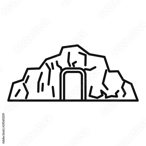 Coal industry mine icon. Outline coal industry mine vector icon for web design isolated on white background