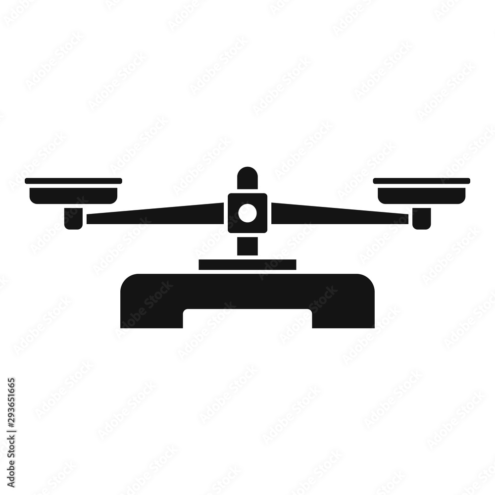 Retro mechanical scales icon. Simple illustration of retro mechanical scales vector icon for web design isolated on white background Retro mechanical scales icon. Simple illustration of retro mechanical scales vector icon for web design isolated on white background