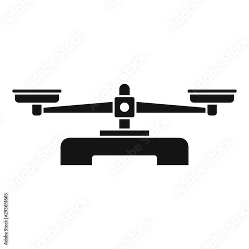 Retro mechanical scales icon. Simple illustration of retro mechanical scales vector icon for web design isolated on white background