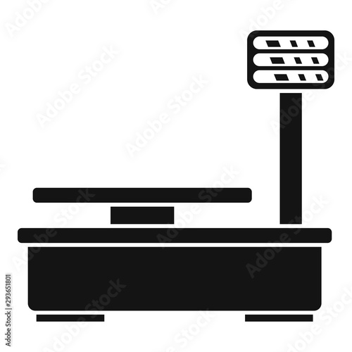 Modern scales icon. Simple illustration of modern scales vector icon for web design isolated on white background