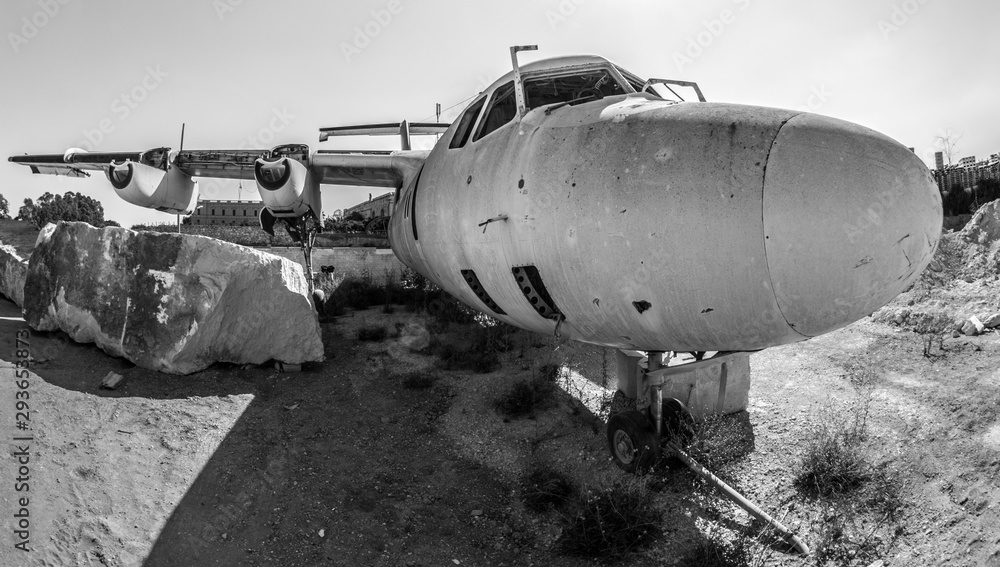 Old abandoned aiplane.