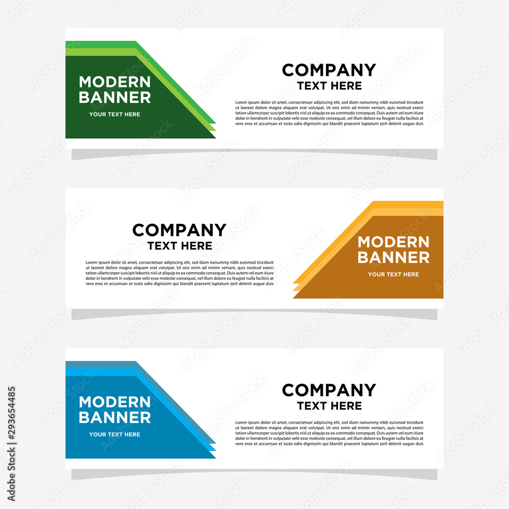 Banner design templates for simple advertising are very easy to use for companies or businesses.