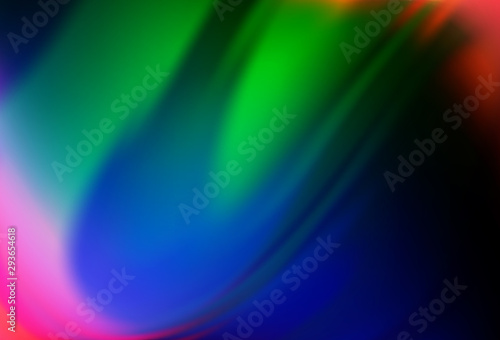 Dark Multicolor, Rainbow vector blurred and colored pattern.