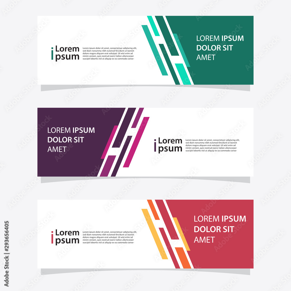 Fototapeta premium Banner design templates for simple advertising are very easy to use for companies or businesses.