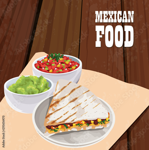 mexican food poster with fajitas