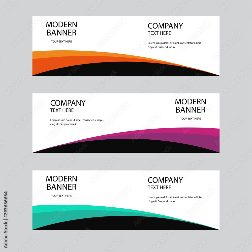 Naklejka premium Banner design templates for simple advertising are very easy to use for companies or businesses.