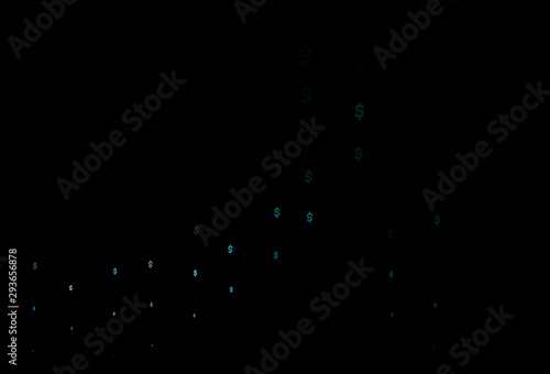 Dark Blue, Green vector layout with banking symbols.