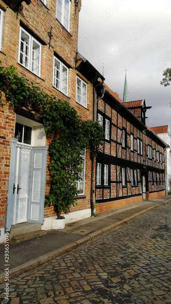 Old city Lubeck, Germany, Medieval buildings