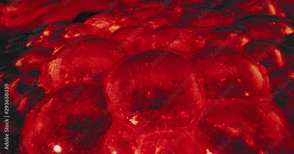 Hot Magma Boiling Surface with Bubbles. Abstract Art composition. Macro. Hot Magma Boiling Surface with Bubbles. Abstract Art composition. Macro.